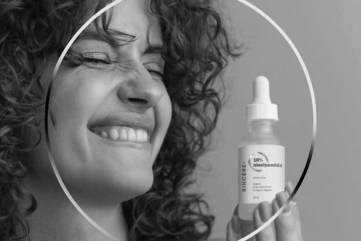 Design de embalagens para dermocosméticos SINCERE. Projeto assinado por ENTRE Design.
